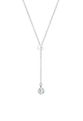 Elli Herz Y-Kette 925 Silber, mit Kristallen von Swarovski® Ketten 1 ct Damen