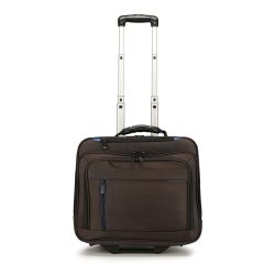 Dermata 2 Rollen Businesstrolley 38 cm Laptopfach Koffer & Trolleys 1 ct Braun Herren