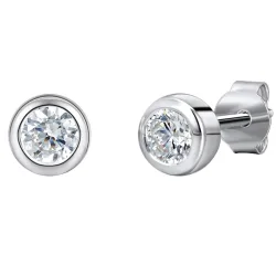Trilani - Ohrstecker, 6mm, Silber