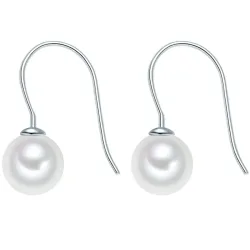 Rafaela Donata Ohrhänger Sterling Silber Muschelkernperle in Silber Ohrringe 1 ct Damen