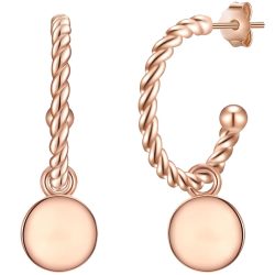 Glanzstücke München Creolen Sterling Silber in Roségold Ohrringe 1 ct Damen