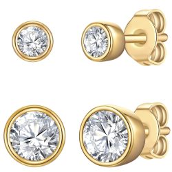 Rafaela Donata Ohrstecker Herz aus Sterling Silber in Silber mit Zirkonia Ohrringe 1 ct Damen