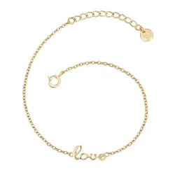 Glanzstücke München Armband love Sterling Silber in Gelbgold Armbänder & Armreife 1 ct Damen