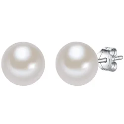 Valero Pearls - Perlen-Ohrstecker, 10mm, Weiss
