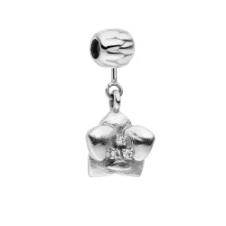 Purelei LEI Orchid Charm 100% Edelstahl Charms & Anhänger 1 ct Grau
