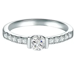 Trilani Ring aus Sterling Silber in silber mit Zirkonia Ringe 1 ct Damen