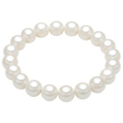 Lulu & Jane Perlen-Armband Muschelkernperle in Weiß Armbänder & Armreife 1 ct Damen