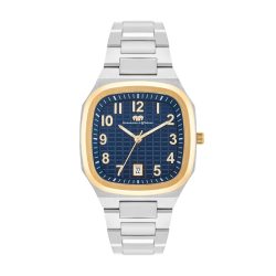Rhodenwald & Söhne Armband-Uhr Ikador aus Edelstahl in silber/gelbgold Uhren 1 ct Herren