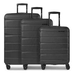 Franky Munich 4.0 4 Rollen Kofferset 3-teilig mit Dehnfalte Reisetaschen 1 ct Schwarz Herren