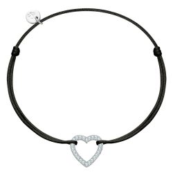 Glanzstücke München Armband Herz aus Sterling Silber in silber mit Zirkonia Armbänder & Armreife 1 ct Damen