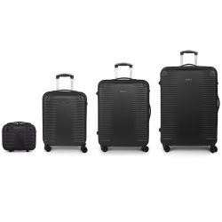 Gabol Balance XP 4 Rollen Kofferset 4-teilig mit Dehnfalte Koffer & Trolleys 1 ct Schwarz Herren