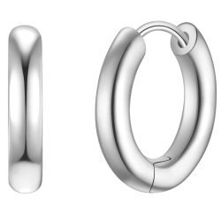 Glanzstücke München Creolen aus Sterling Silber in silber Ohrringe 1 ct Damen