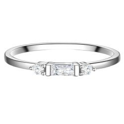 Lulu & Jane Ring aus Messing in Silber mit Zirkonia Ringe 1 ct Damen
