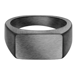 True Rebels Ring aus Edelstahl in gunmetal Herrenschmuck 1 ct Herren