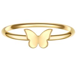 Glanzstücke München Ring Schmetterling aus Sterling Silber in gelbgold mit Ringe 1 ct Damen