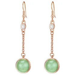 Lulu & Jane Ohrhänger Metall-Legierung verziert mit Kristallen von Swarovski ® in Roségold Ohrringe 1 ct Damen