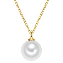 Glanzstücke München Halskette aus Sterling Silber in Silber mit Muschelkernperle Ketten 1 ct Damen