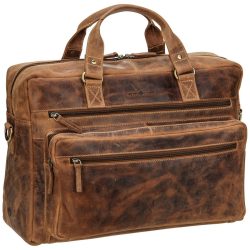 Greenburry Vintage Aktentasche Leder 43 cm Laptopfach Laptoptaschen 1 ct Braun Herren