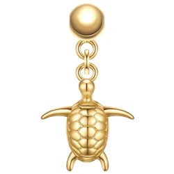 Glanzstücke München Charm Schildkröte aus Sterling Silber in Gelbdold Ketten 1 ct Damen