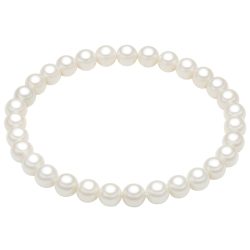 Rafaela Donata Perlen-Armband Muschelkernperle in Weiß Armbänder & Armreife 1 ct Damen