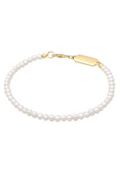 KUZZOI Süßwasserperlen Klassisch Schlicht 925 Silber Armbänder & Armreife 1 ct Herren