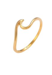 Elli PREMIUM Wellen Wave Strand Maritim 375 Gelbgold Ringe 1 ct Damen