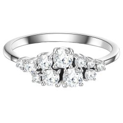 Glanzstücke München Ring Sterling Silber Zirkonia in Silber Ringe 1 ct Damen