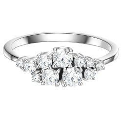 Glanzstücke München Ring Sterling Silber Zirkonia in Silber Ringe 1 ct Damen