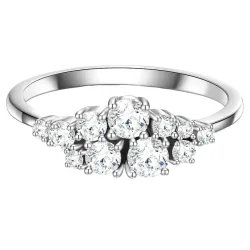 Glanzstücke München Ring Sterling Silber Zirkonia in Silber Ringe 1 ct Damen
