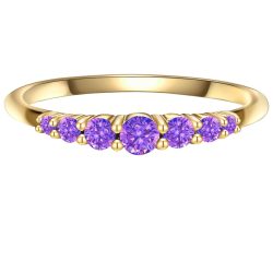 Glanzstücke München Ring Sterling Silber Amethyst in Gelbgold Ringe 1 ct Damen