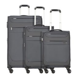 Worldpack Dublin 4 Rollen Kofferset 3-teilig mit Dehnfalte Reisetaschen 1 ct Grau Herren