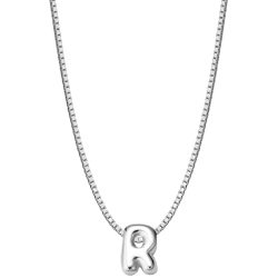 Glanzstücke München Halskette Buchstabe R aus Sterling Silber in silber Ketten 1 ct Damen