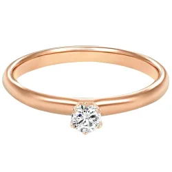 Trilani Ring Sterling Silber Zirkonia in Roségold Ringe 1 ct Damen