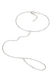 Elli Handkette Weiß 925 Silber, mit Kristallen von Swarovski® Armbänder & Armreife 1 ct Damen