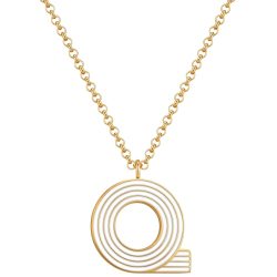 Glanzstücke München Halskette Buchstabe Q aus Edelstahl in Gelbgold Ketten 1 ct Damen
