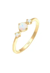 Elli - Ring Vintage Look Opal, 58mm, Gold