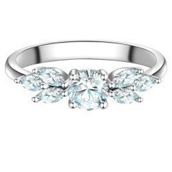 Trilani Ring aus Sterling Silber in silber mit Zirkonia Ringe 1 ct Damen