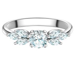 Trilani Ring aus Sterling Silber in silber mit Zirkonia Ringe 1 ct Damen