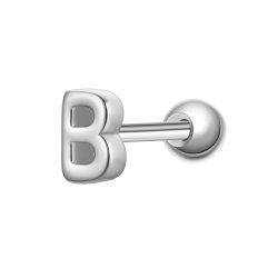 Glanzstücke München Piercing Buchstabe B aus Sterling Silber in silber Ohrringe 1 ct Damen