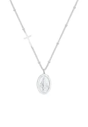 Elli Kreuz Kugeln Marienbild 925 Silber Ketten 1 ct Damen