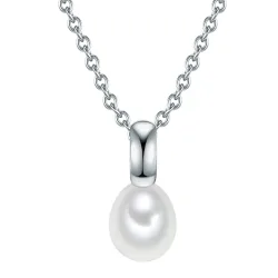 Valero Pearls Halskette aus Sterling Silber in gelbgold mit Süßwasser-Zuchtperle Ketten 1 ct Damen
