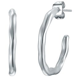 EASTSIDE Creolen Edelstahl in Silber Ohrringe 1 ct Damen
