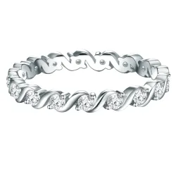 Trilani Ring aus Sterling Silber in silber mit Zirkonia Ringe 1 ct Damen