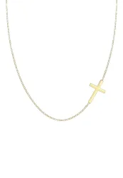 Elli - Halskette Kreuz Symbol, 45cm, Gold