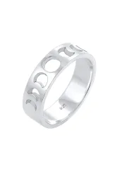 Elli Elli Ring Mond Halbmond Astro 925 Silber vergoldet Ringe 1 ct Damen