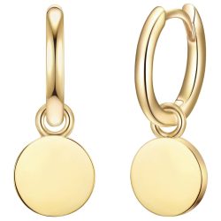 Glanzstücke München Creolen Kreis aus Sterling Silber in gelbgold Ohrringe 1 ct Damen