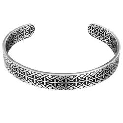 True Rebels Armband Edelstahl in Silber/Schwarz Armbänder & Armreife 1 ct Herren