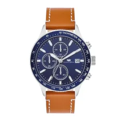 Rhodenwald & Söhne Armband-Uhr Karthago II aus Echtleder in silber Uhren 1 ct Herren