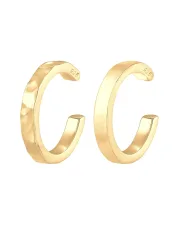 Elli Earcuff Klemme 2er Set Geo-Organic Look 925 Silber Ohrringe 1 ct Damen