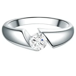 Trilani Ring Sterling Silber Zirkonia in Silber Ringe 1 ct Damen